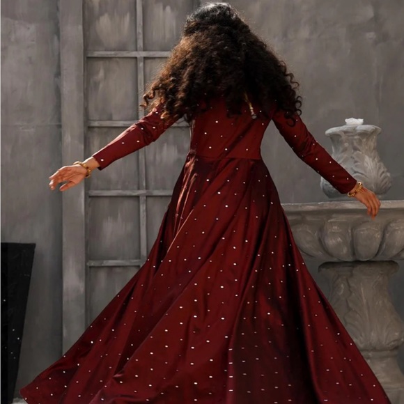 Elegant Maroon Dress - Picture 4 of 4